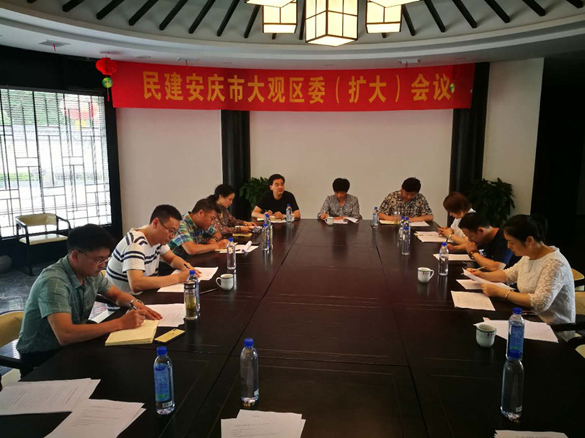 民建安庆市大观区委召开区委（扩大）会议