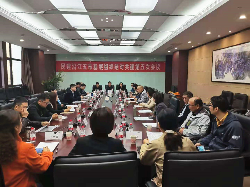 民建安庆市委专职副主委汪爱萍出席沿江五市组织结对共建活动