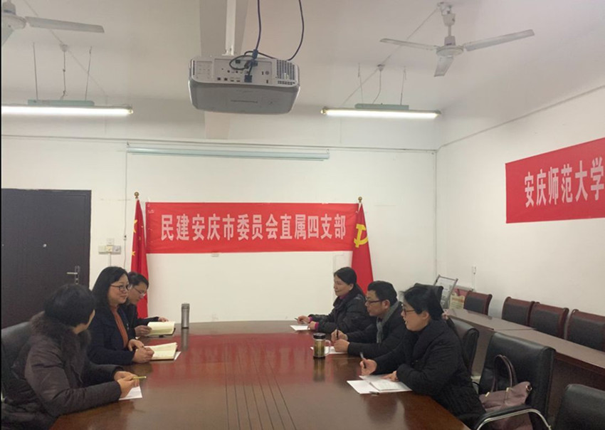 民建安庆市委会直属四支部召开2021年第一次支部会议