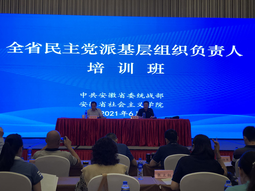 研习交流合作初心，共贺中共百年华诞——省民主党派基层组织负责人培训班在合肥召开