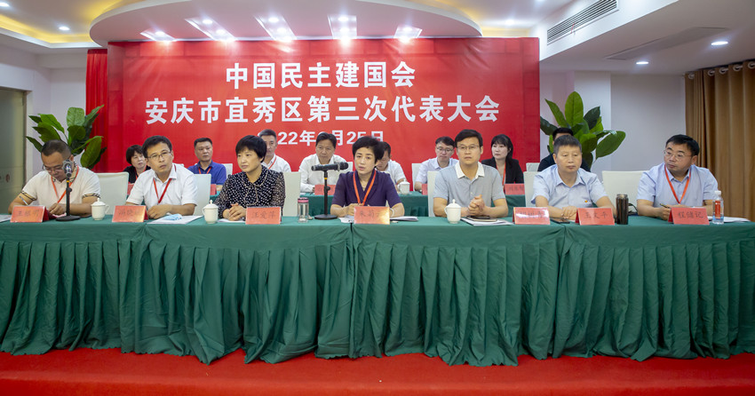朱菊云出席民建安庆市宜秀区第三次代表大会