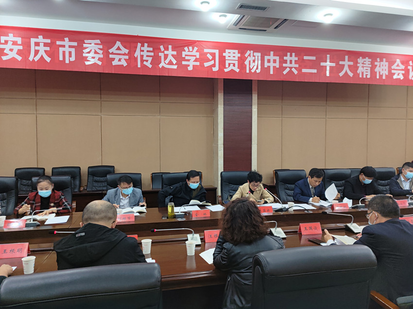 民建安庆市委会召开十二届三次全委（扩大）会议 ----传达学习贯彻中共二十大精神