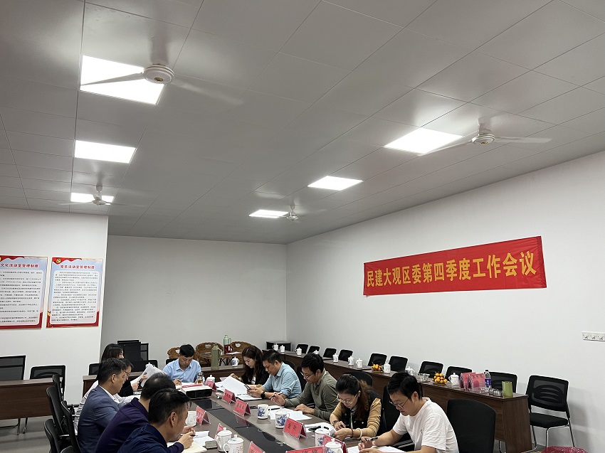 民建大观区委召开“凝心铸魂强根基、团结奋进新征程” 主题教育工作推进会