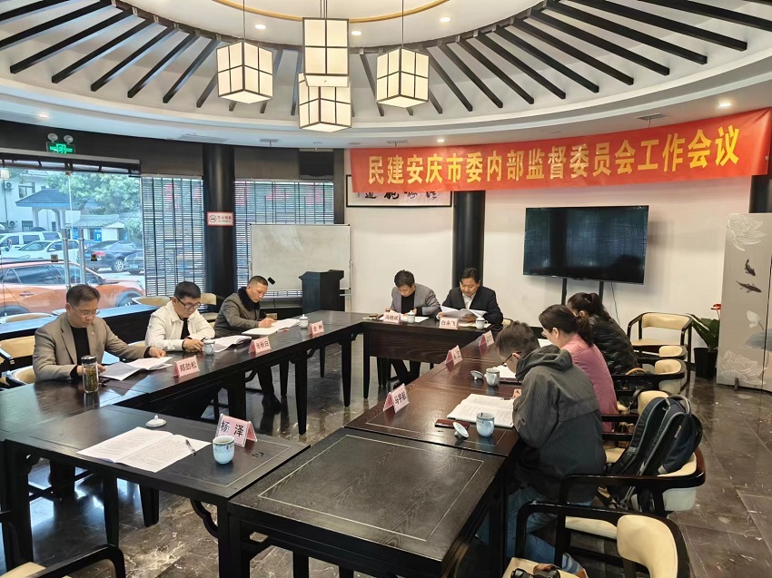 民建安庆市内部监督委员会召开工作会议